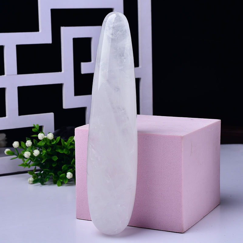 Natural Crystals Healing Stone Crystal Yoni Dildo Rose Quartz Massage Wand