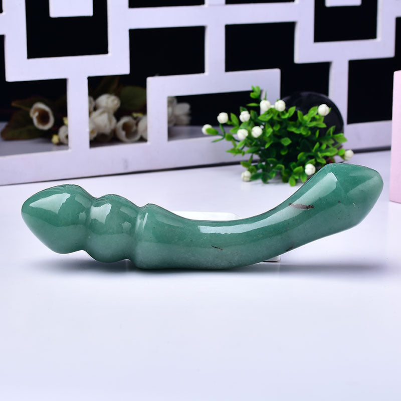 Wholesale Natural Penis Crystal Massage Wand Rose Quartz Crystal Dildo