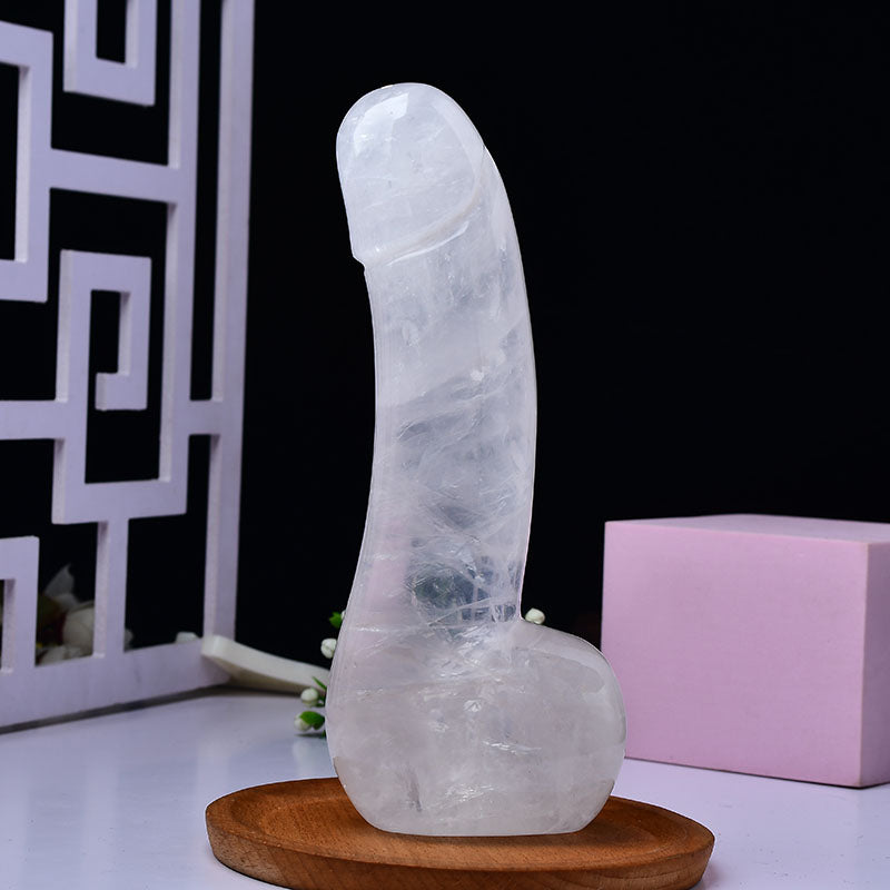 Bulk Wholesale Rose Quartz Penis Wand Women Dildo Massager Yoni Massage Wand