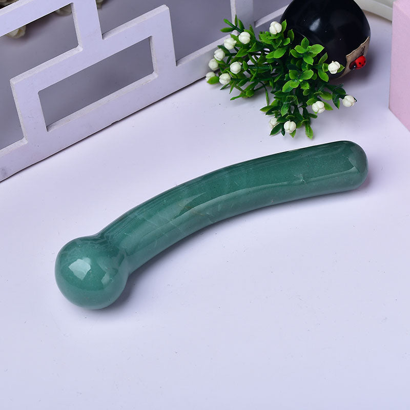 polished green aventurine Yoni wand wholesale