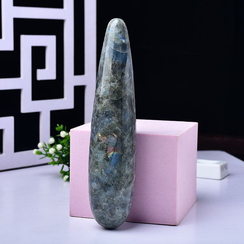 Natural Crystals Healing Stone Crystal Yoni Dildo Rose Quartz Massage Wand