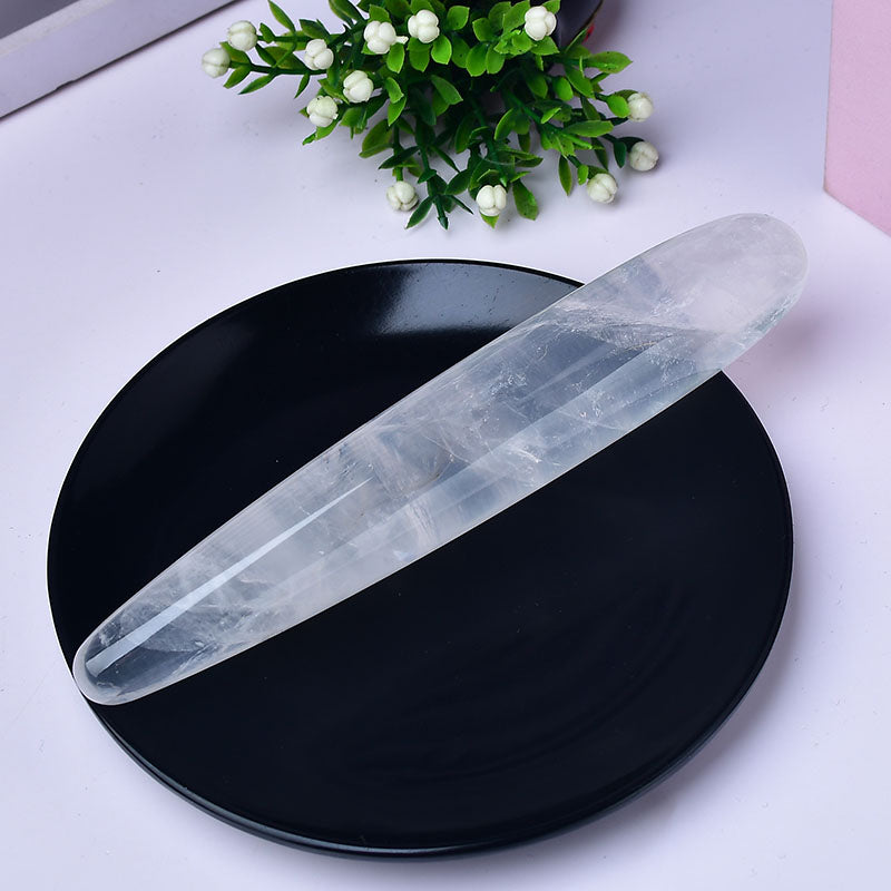 wholesale Clear quartz yoni wand polished clear quartz