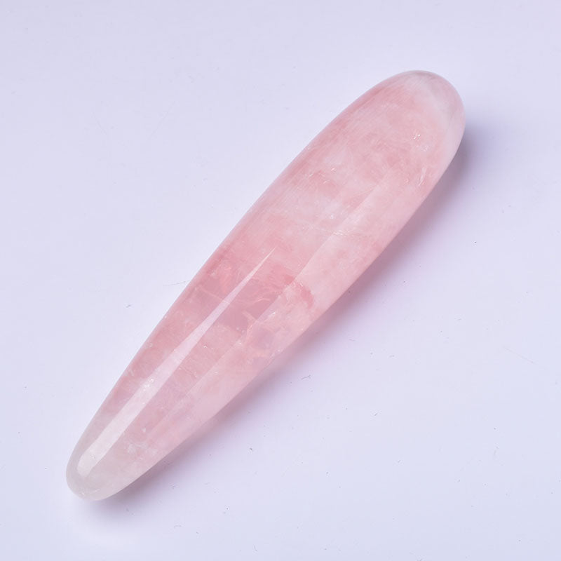 Natural Crystals Healing Stone Crystal Yoni Dildo Rose Quartz Massage Wand