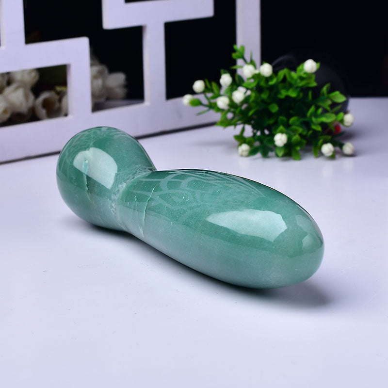 polished green aventurine Yoni wand wholesale