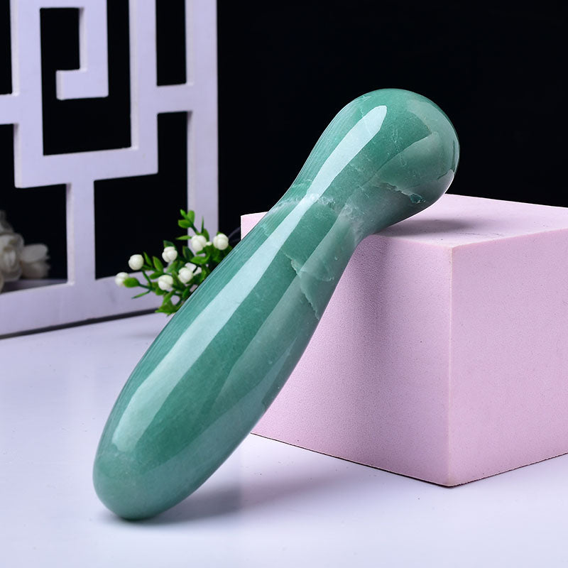 polished green aventurine Yoni wand wholesale