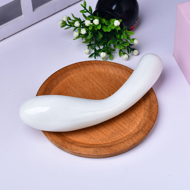 Natural Rose quartz Crystal Healing Massage Wands Women Sexy Yoni Crystal Dildos