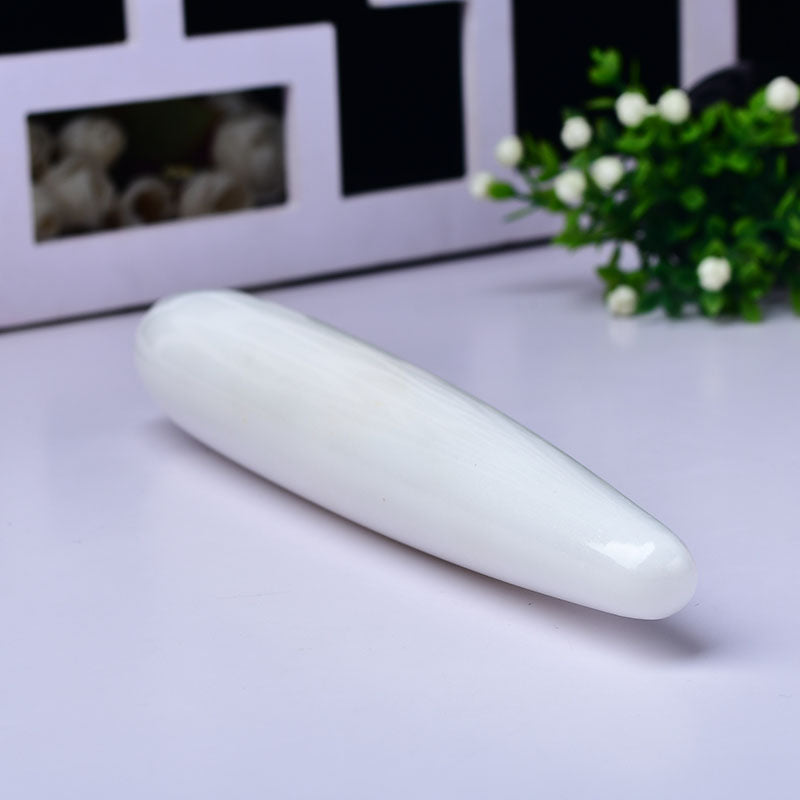 Healing Crystal Stone Yoni Massage wand White Marble