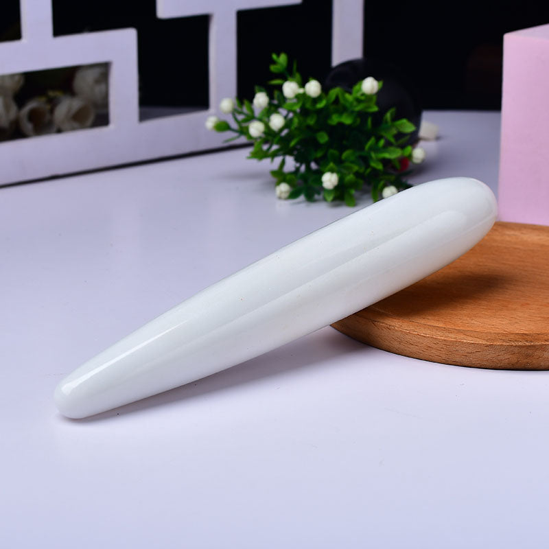 Healing Crystal Stone Yoni Massage wand White Marble