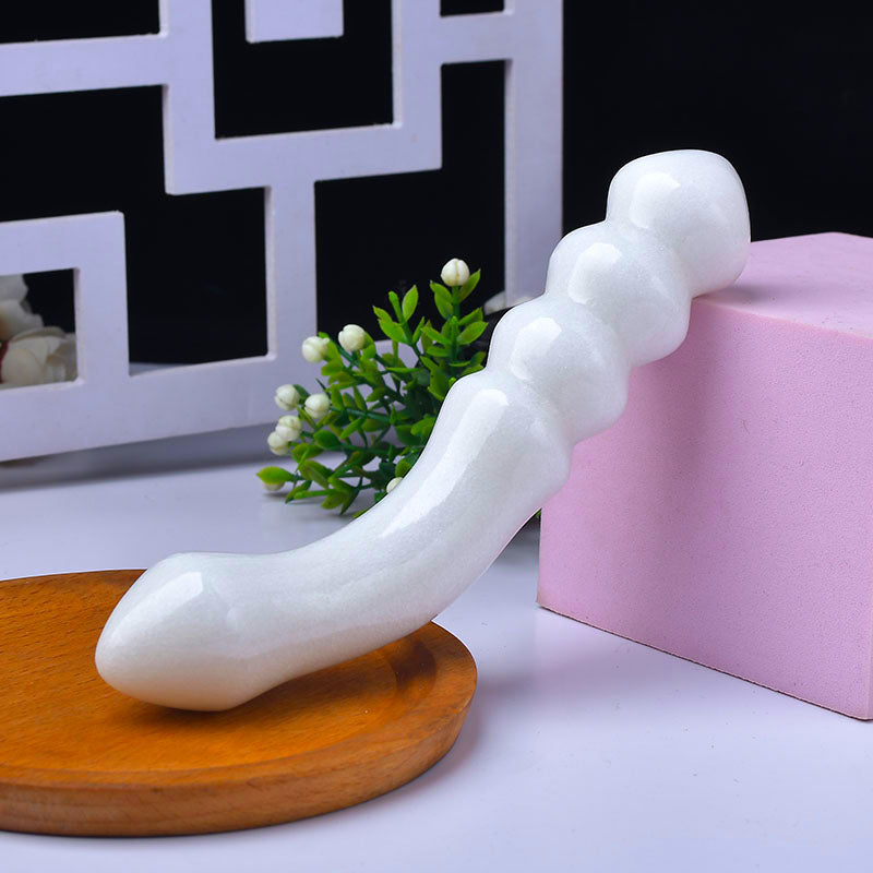 Wholesale Natural Penis Crystal Massage Wand Rose Quartz Crystal Dildo