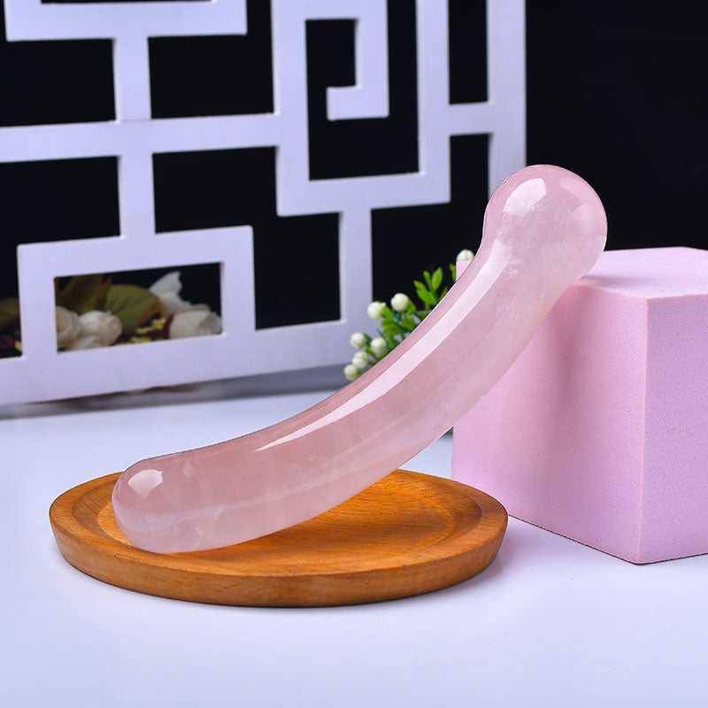 Natural Crystal Healing Massage Wands Yoni Rose Quartz Penis Gemstone Crystal Dildo