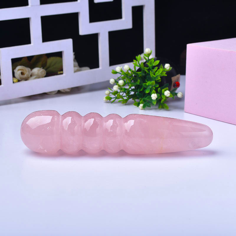 Bulk Wholesale Rose Quartz Penis Wand Yoni Massage Wand