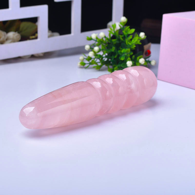 Bulk Wholesale Rose Quartz Penis Wand Yoni Massage Wand