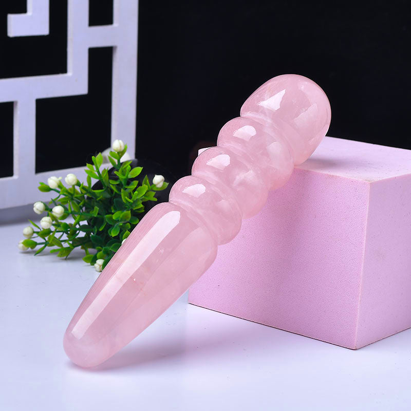 Bulk Wholesale Rose Quartz Penis Wand Yoni Massage Wand