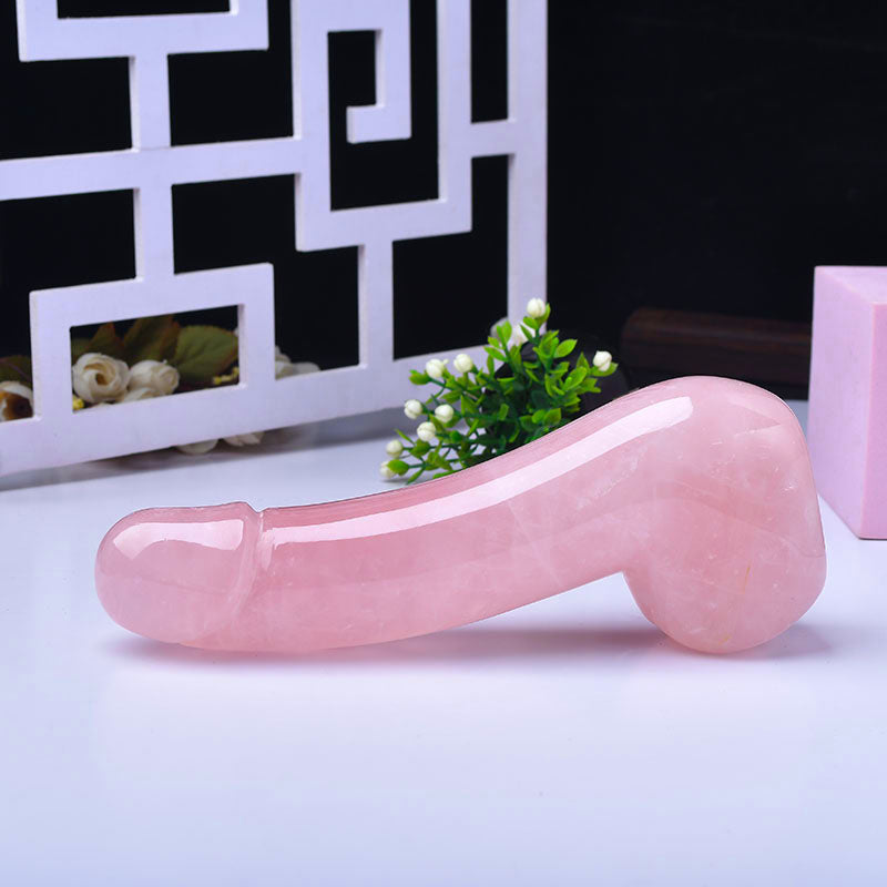 Bulk Wholesale Rose Quartz Wand Dildo Yoni Massage Wand