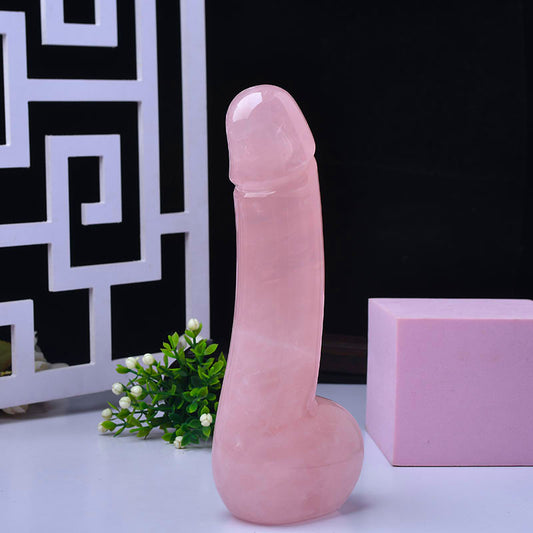 Bulk Wholesale Rose Quartz Wand Dildo Yoni Massage Wand