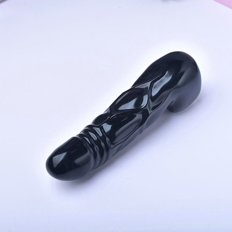 Wholesale Obsidian Yoni Massage Crystal Quartz Dildo Wand