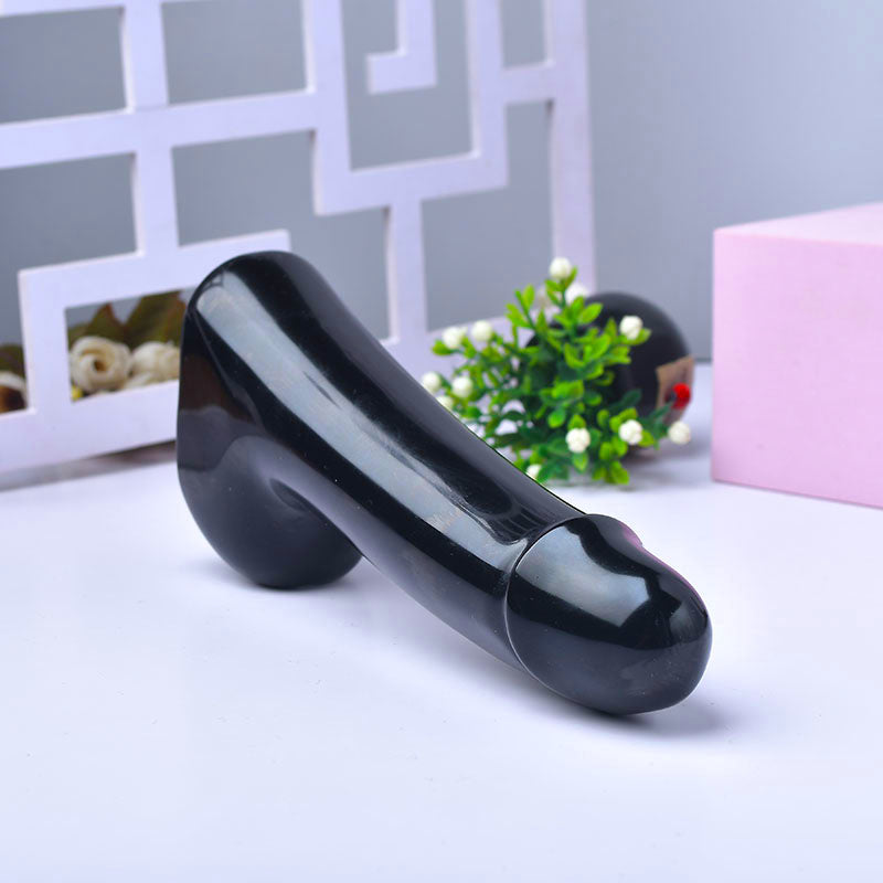 Wholesale Natural Black Obsidian Crystals Yonis Massage Wand