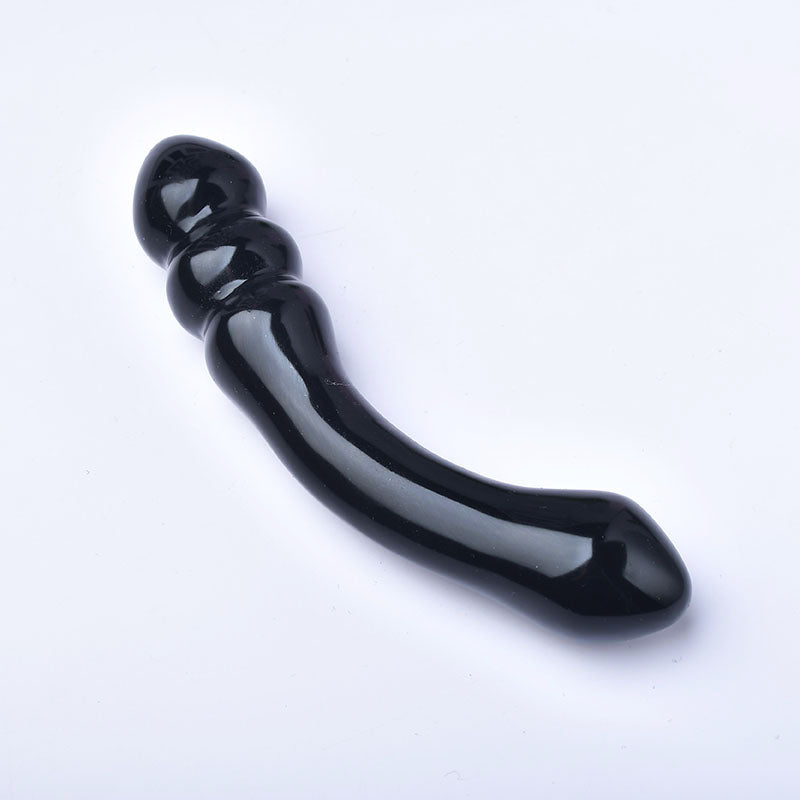 Natural Healing Black Obsidian Yoni Massage Crystal Quartz Dildo Wand