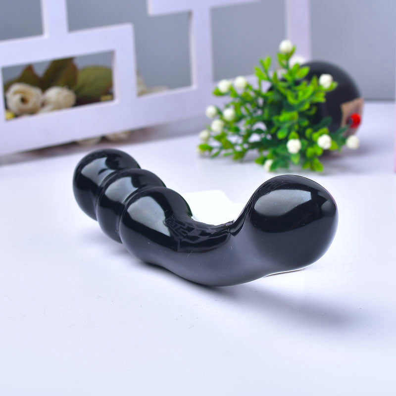 Natural Healing Black Obsidian Yoni Massage Crystal Quartz Dildo Wand