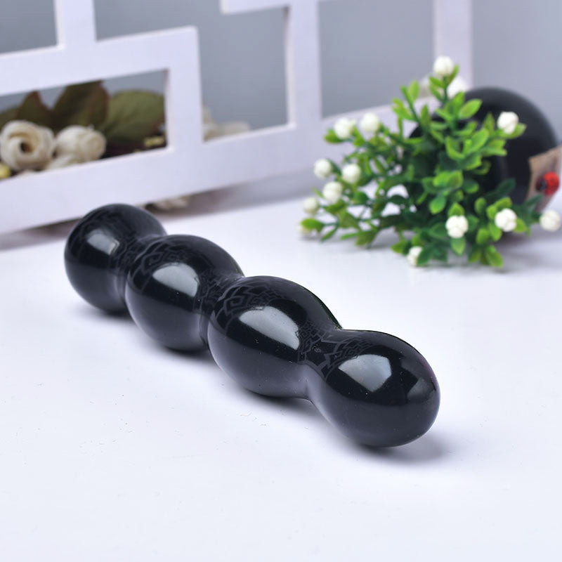 Wholesale Natural Obsidian Massage Yoni Wand Healing Crystal Dildos