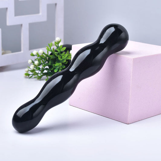 Wholesale Natural Obsidian Massage Yoni Wand Healing Crystal Dildos