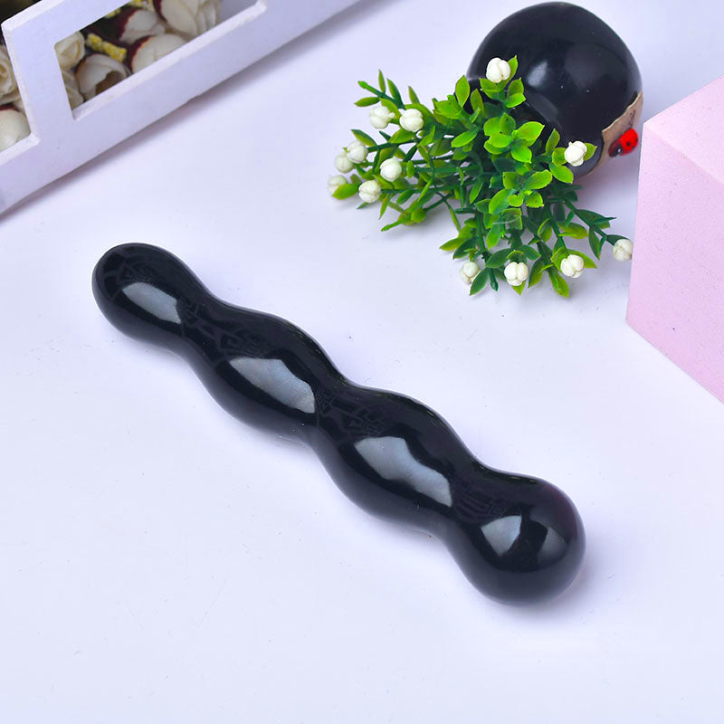 Wholesale Natural Obsidian Massage Yoni Wand Healing Crystal Dildos