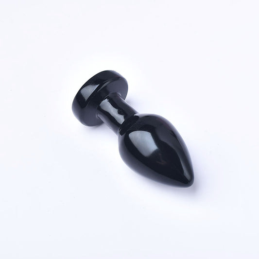 natural obsidian black quartz crystal dildo yoni healing crystal massage wand