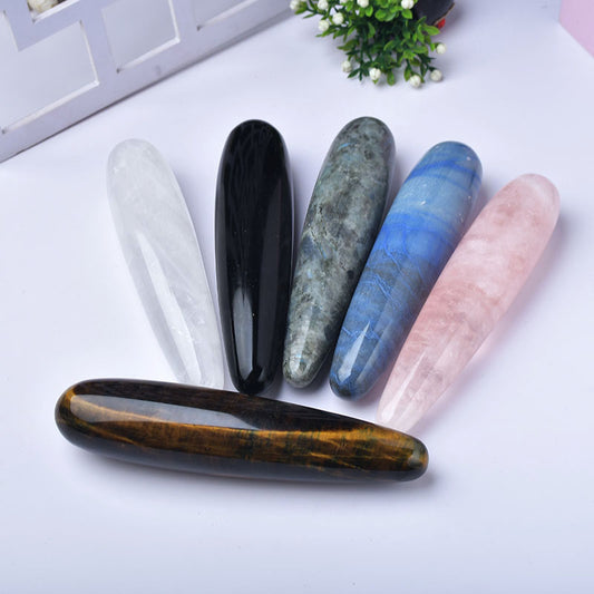 Natural Crystals Healing Stone Crystal Yoni Dildo Rose Quartz Massage Wand