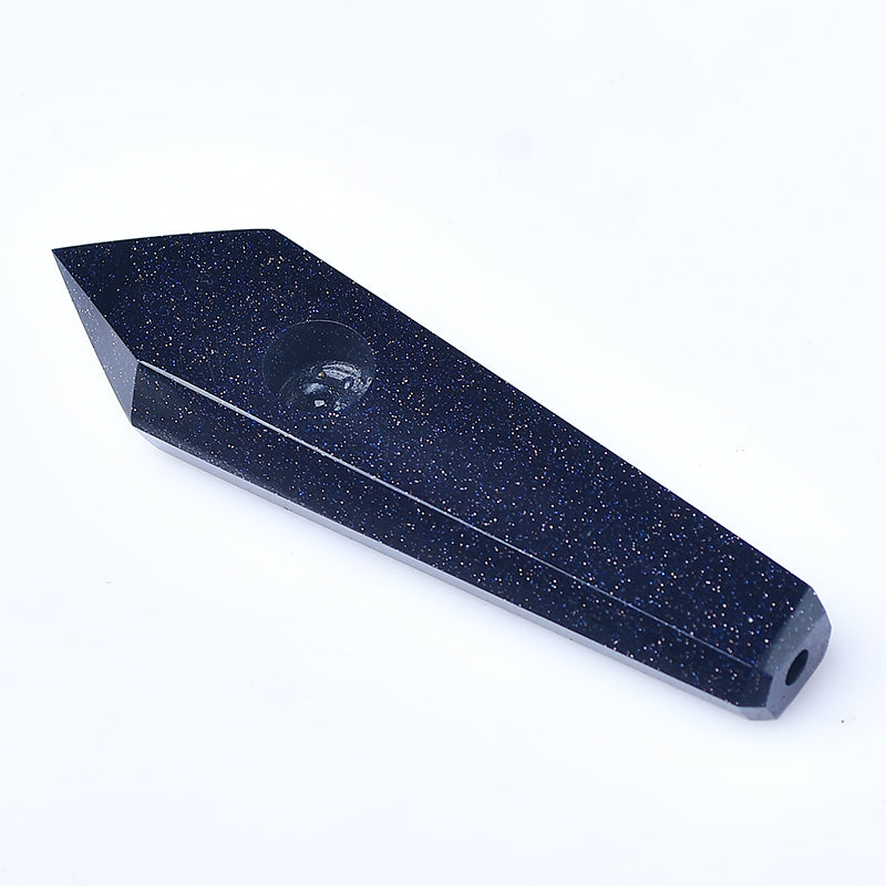 Wholesale crystals blue sandstone smoking pipes