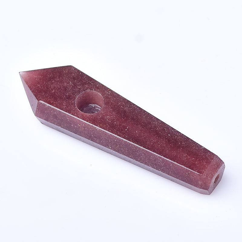 Wholesale crystal Pipe strawberry quartz