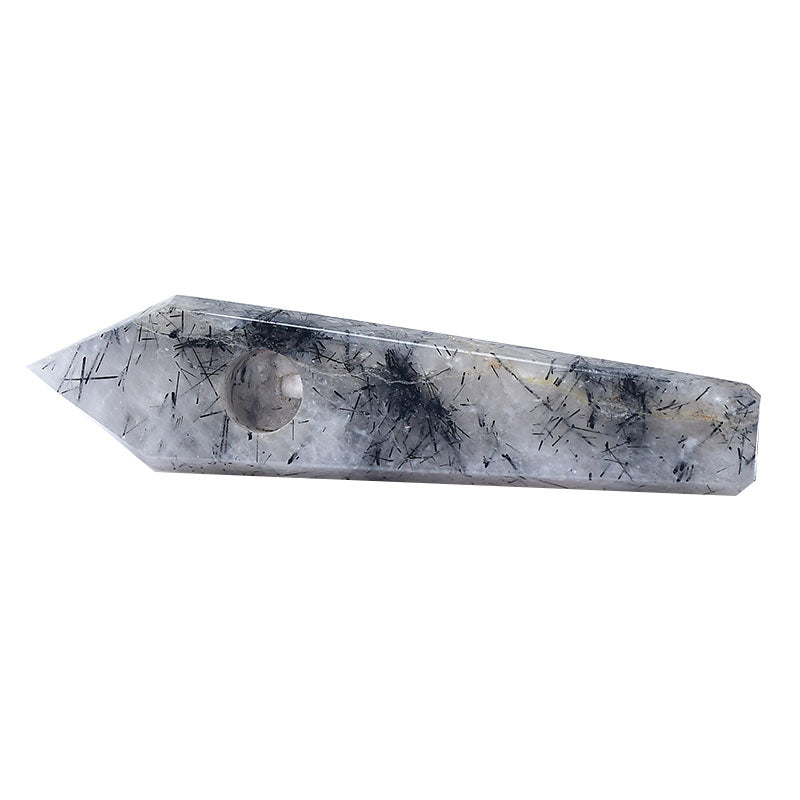 Wholesale Crystal Pipe Blak Rutilated Quartz