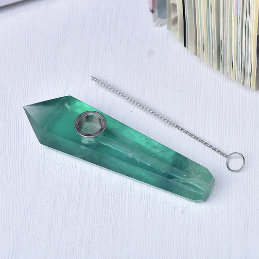 Wholesale Green Fluorite smoke pipe