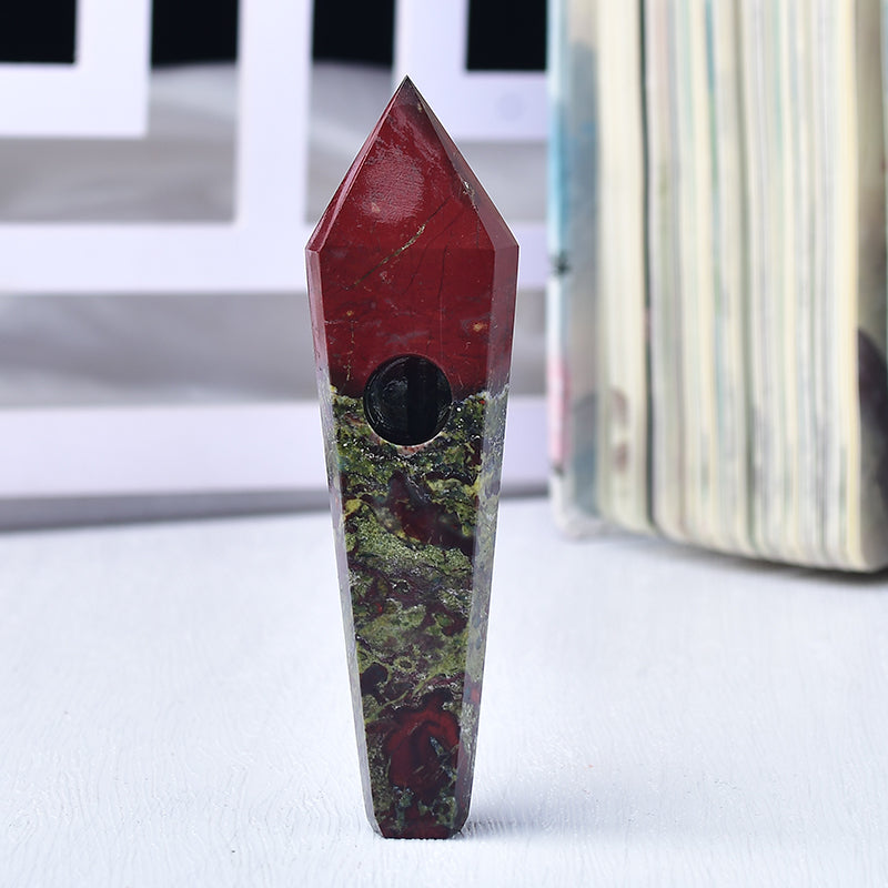 Wholesale Crystal Pipes Dragon Blood Stone