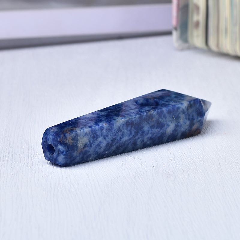 Wholesale Blue Aventurine Crystal Pipe