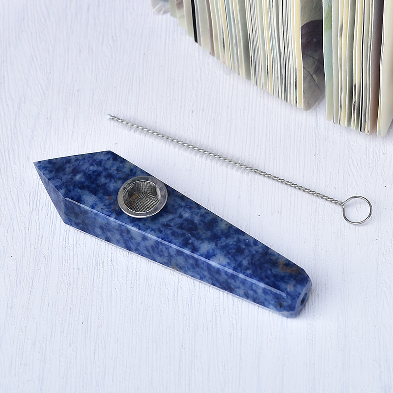 Wholesale Blue Aventurine Crystal Pipe