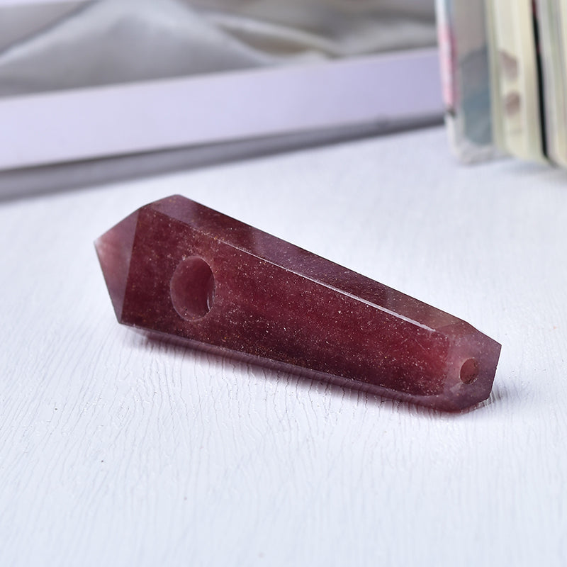 Wholesale crystal Pipe strawberry quartz