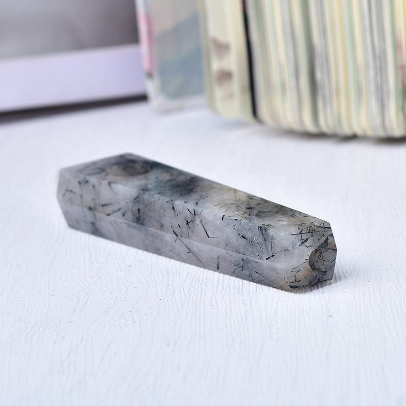 Wholesale Crystal Pipe Blak Rutilated Quartz