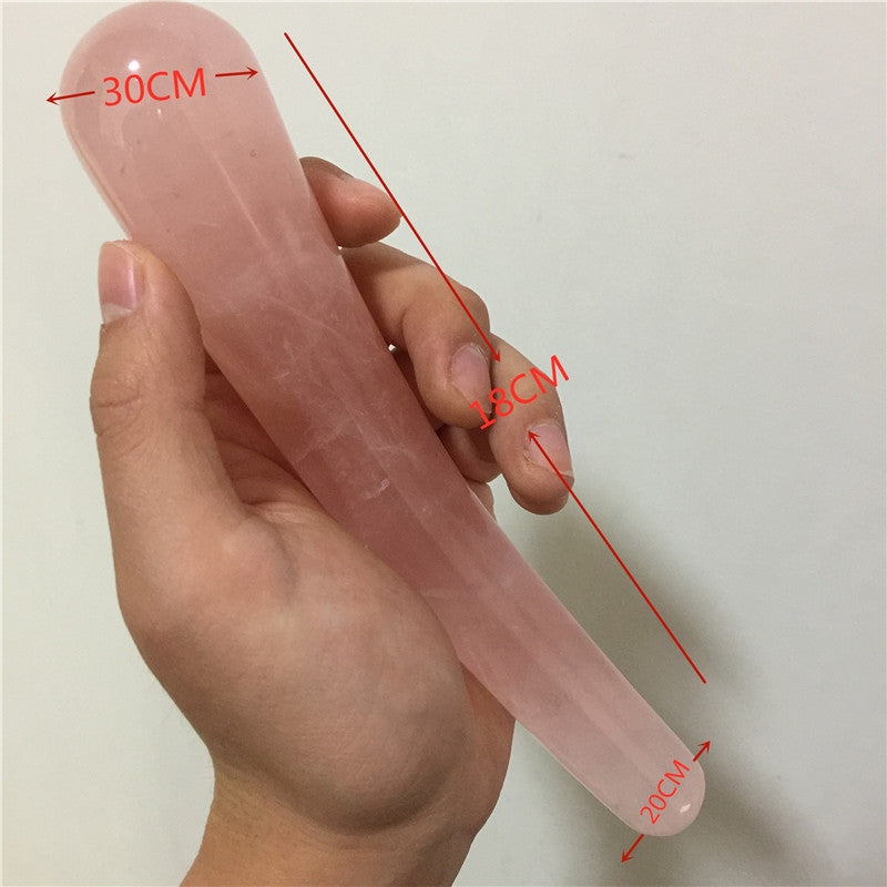 Natural crystal massage wand Rose Quartz Yoni Wand for the Goddess 1pc