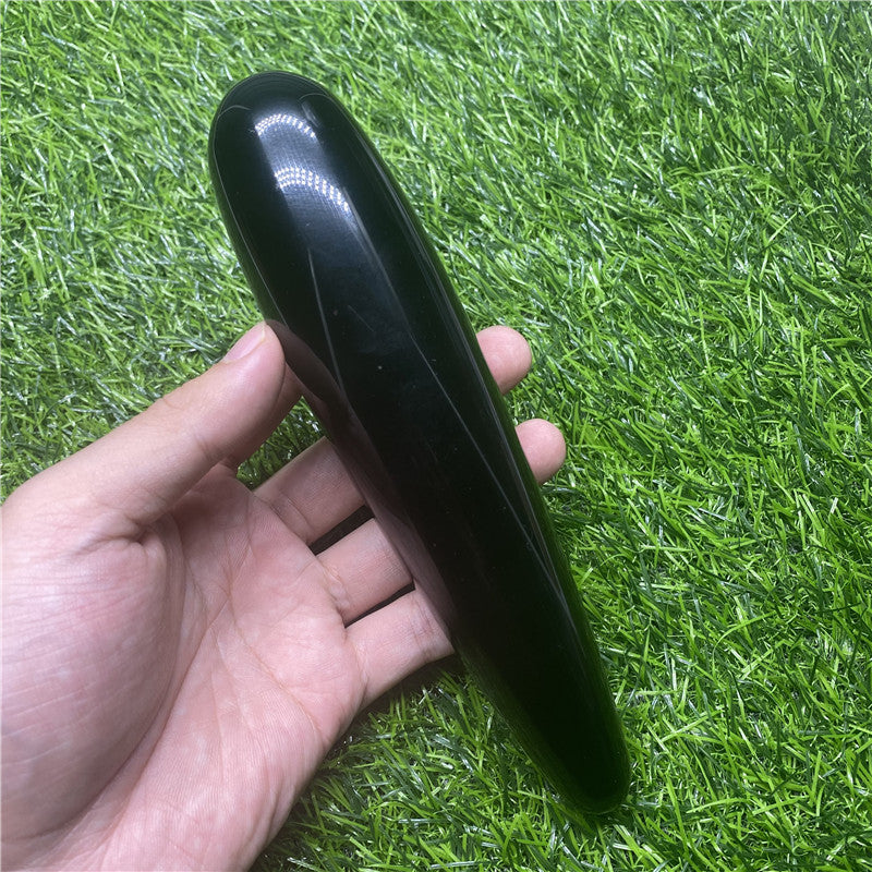 Wholesale Obsidian Crystal Yoni Wand Massage Wand Quartz Dildo 18CM