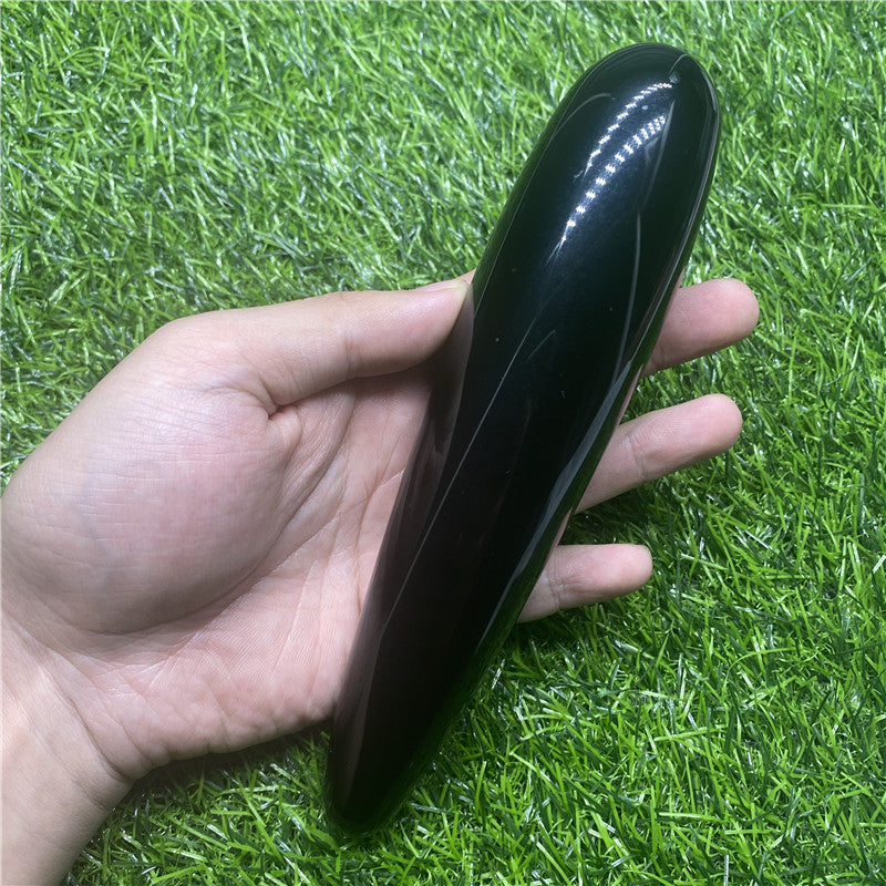 Wholesale Obsidian Crystal Yoni Wand Massage Wand Quartz Dildo 18CM