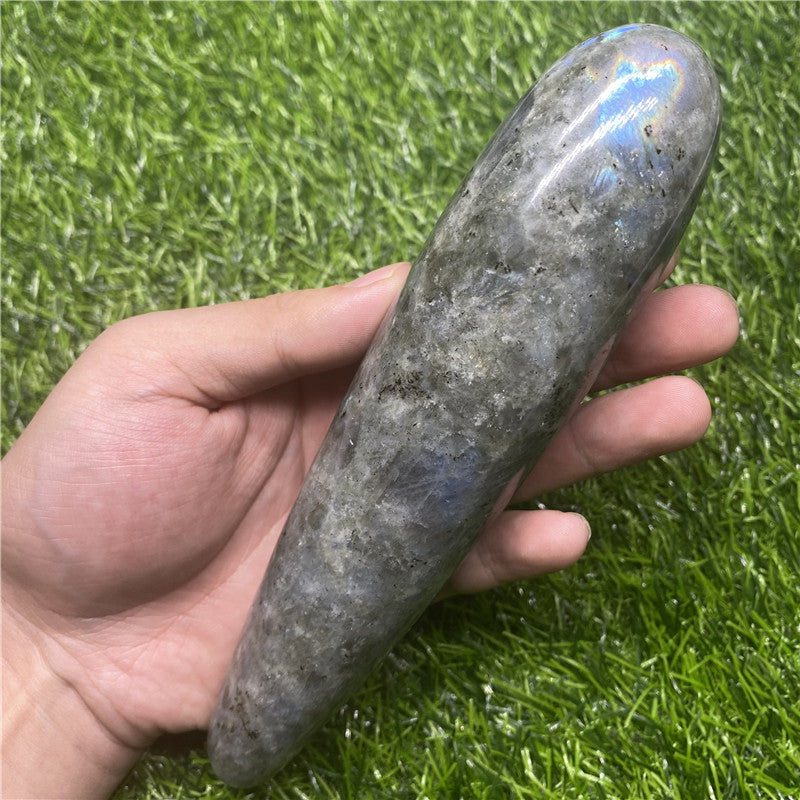 Wholesale 18CM Labradorite Crystal Yoni Wand Massage Wand Quartz Dildo