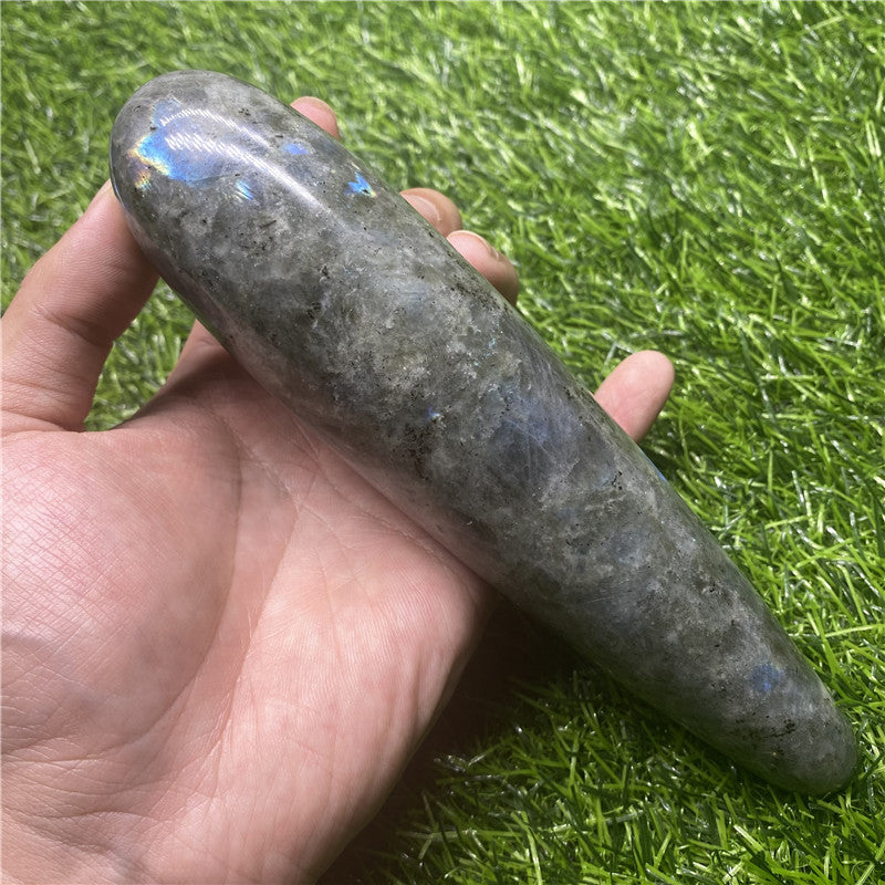 Wholesale 18CM Labradorite Crystal Yoni Wand Massage Wand Quartz Dildo