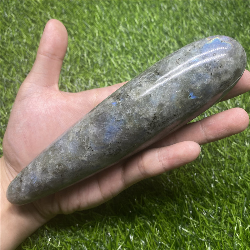 Wholesale 18CM Labradorite Crystal Yoni Wand Massage Wand Quartz Dildo