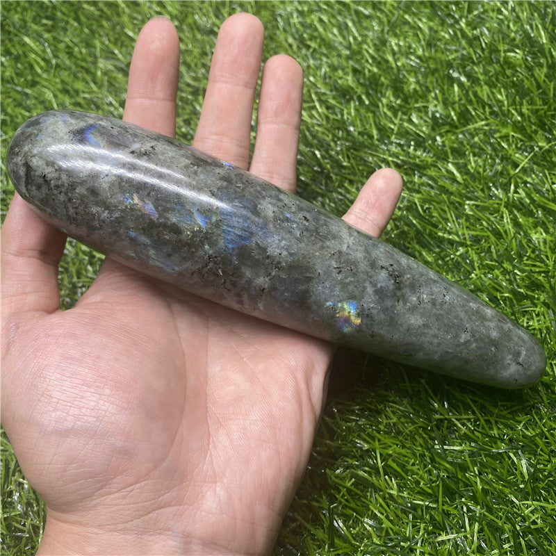 Wholesale 18CM Labradorite Crystal Yoni Wand Massage Wand Quartz Dildo